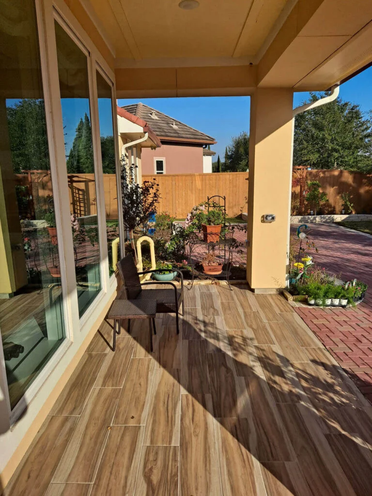 Backyard build-out before construction - League City project